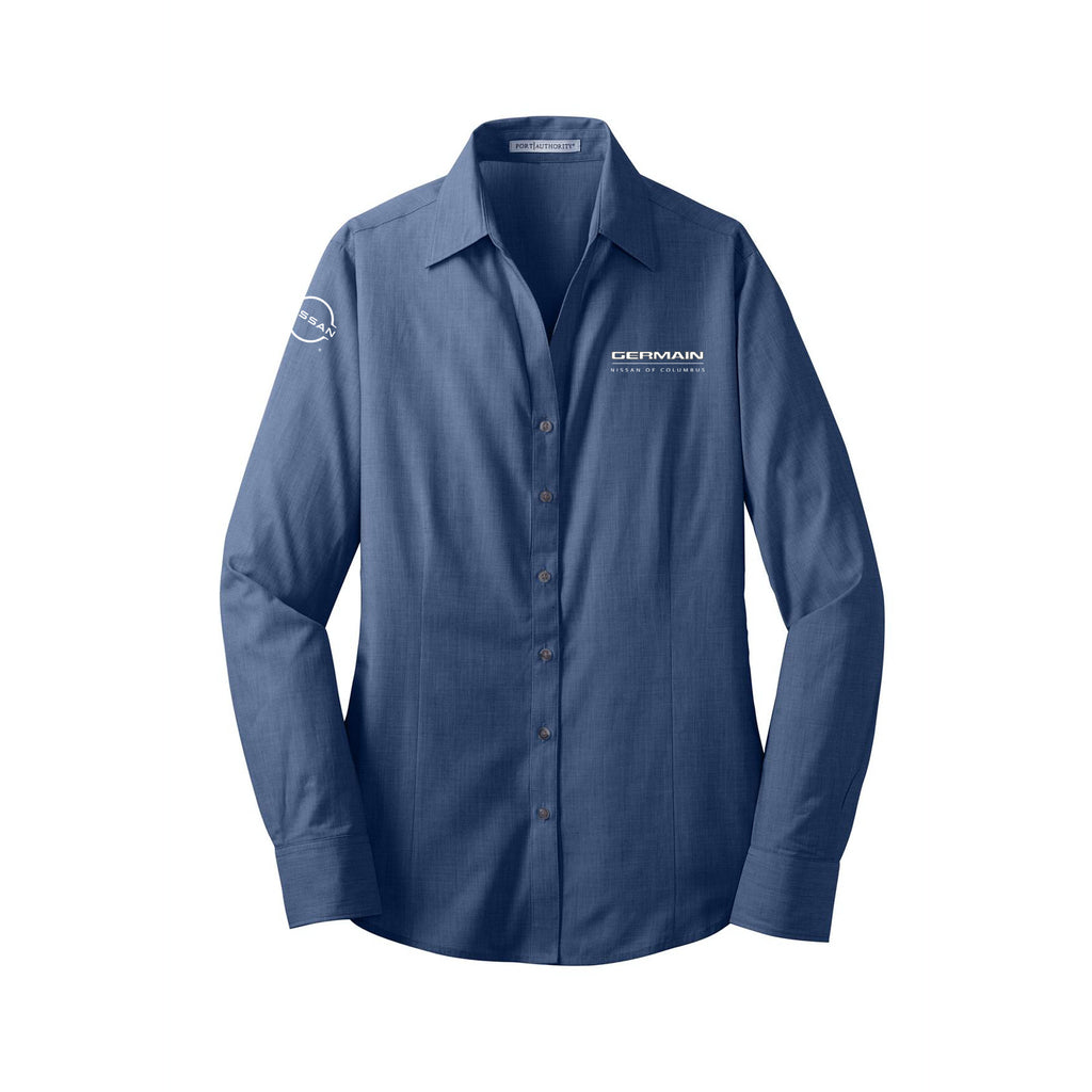 Germain Nissan Columbus - Port Authority® Women's Crosshatch Easy Care Shirt