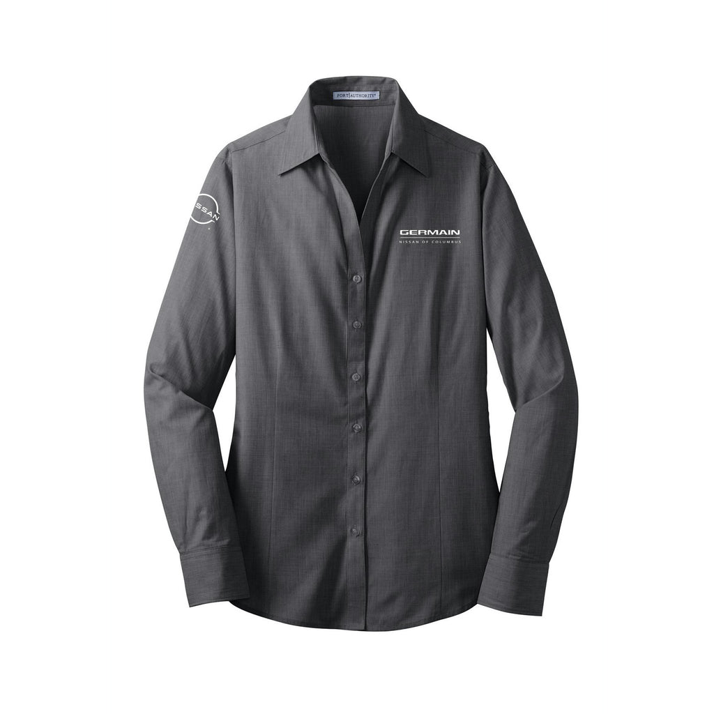 Germain Nissan Columbus - Port Authority® Women's Crosshatch Easy Care Shirt