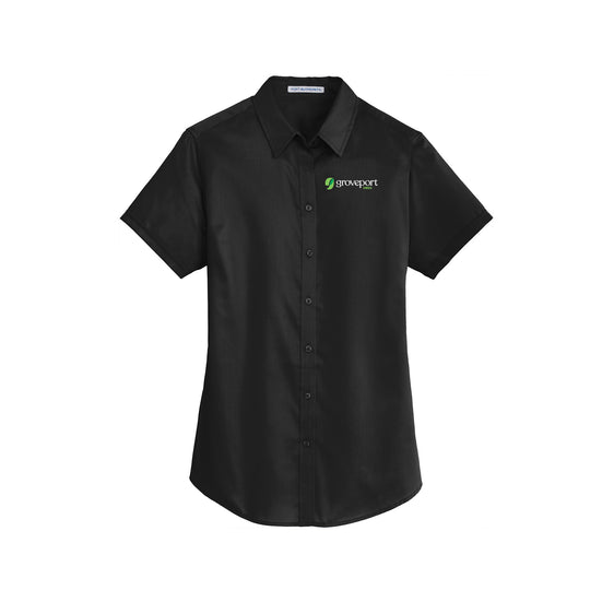Groveport Municipal - Port Authority® Ladies Short Sleeve SuperPro™ Twill Shirt