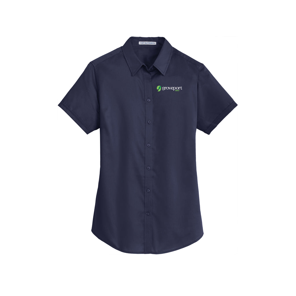 Groveport Municipal - Port Authority® Ladies Short Sleeve SuperPro™ Twill Shirt