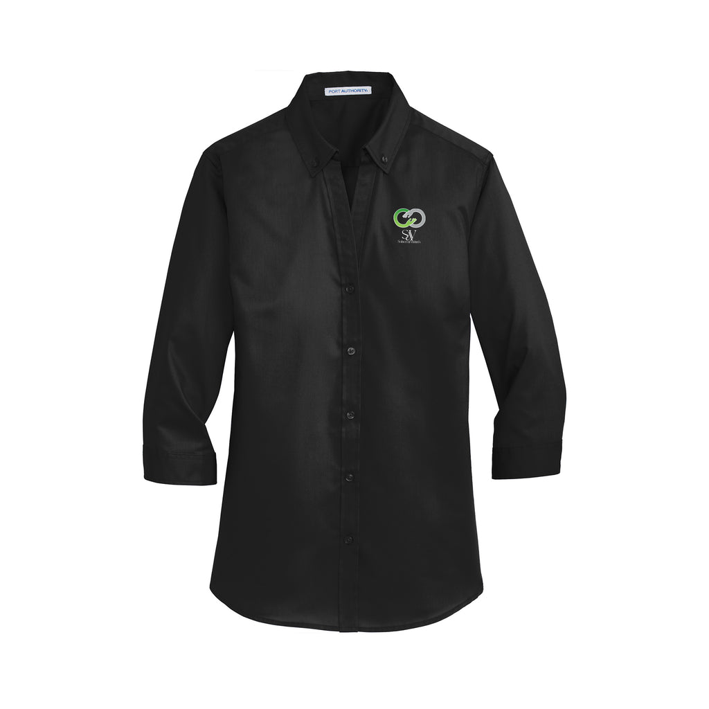 Solace at Vivians - Port Authority® Women's 3/4-Sleeve SuperPro™ Twill Shirt