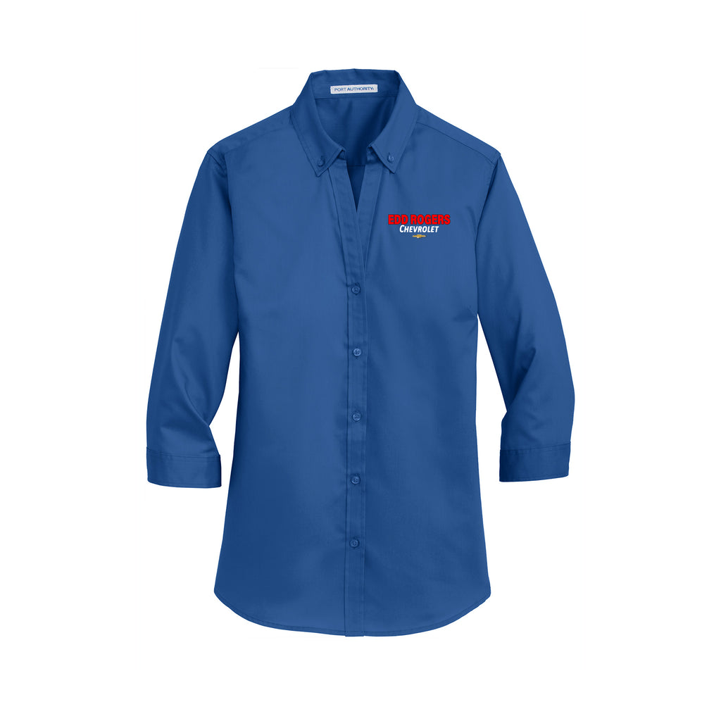 Edd Rogers Valley Chevrolet - Port Authority® Ladies 3/4-Sleeve SuperPro™ Twill Shirt