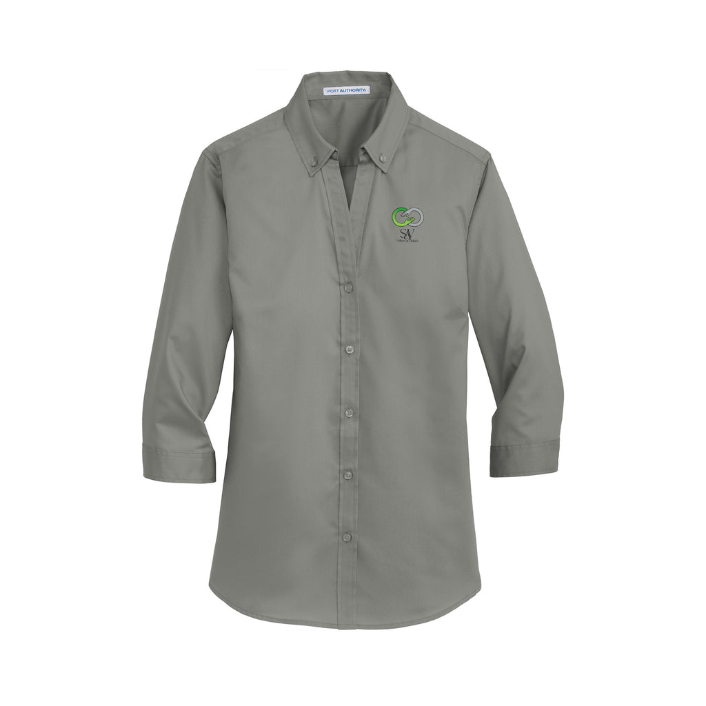 Solace at Vivians - Port Authority® Women's 3/4-Sleeve SuperPro™ Twill Shirt