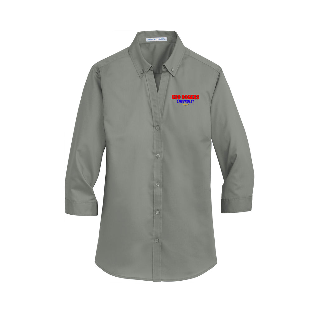 Edd Rogers Valley Chevrolet - Port Authority® Ladies 3/4-Sleeve SuperPro™ Twill Shirt