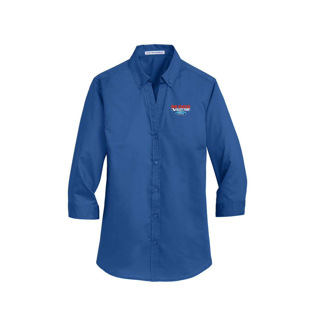 Edd Rogers Valley Ford - Port Authority® Ladies 3/4-Sleeve SuperPro™ Twill Shirt