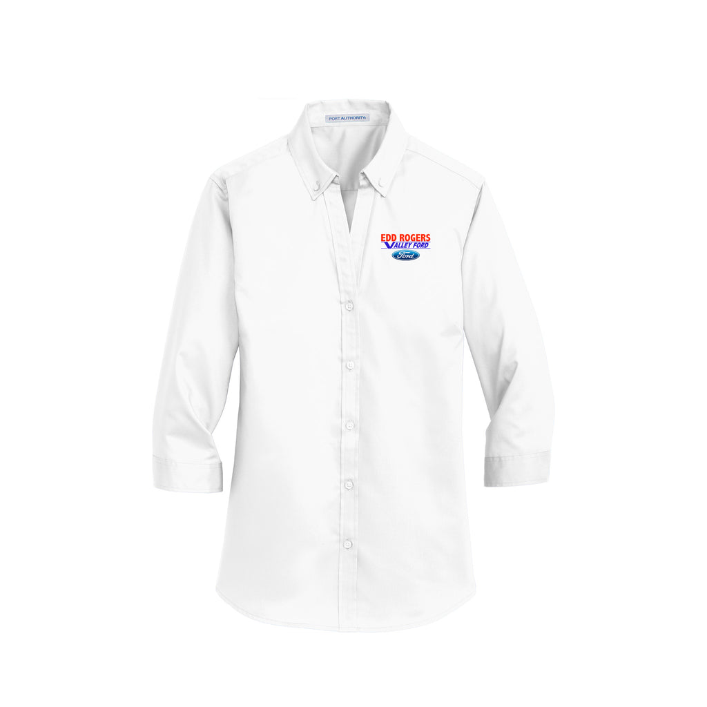 Edd Rogers Valley Ford - Port Authority® Ladies 3/4-Sleeve SuperPro™ Twill Shirt