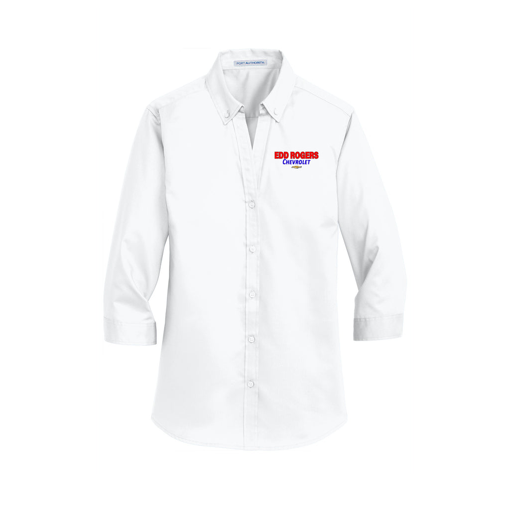 Edd Rogers Valley Chevrolet - Port Authority® Ladies 3/4-Sleeve SuperPro™ Twill Shirt