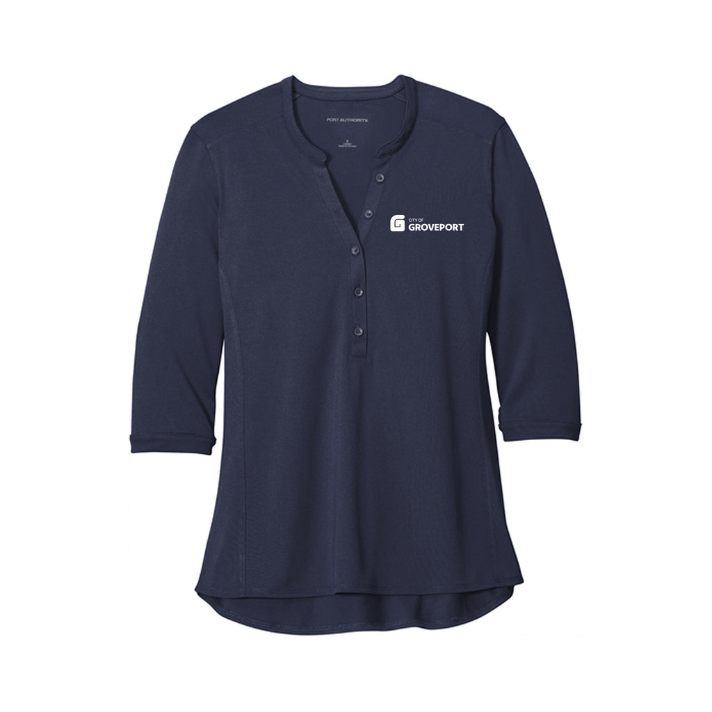 City of Groveport - Port Authority® Women's UV Choice Pique Henley