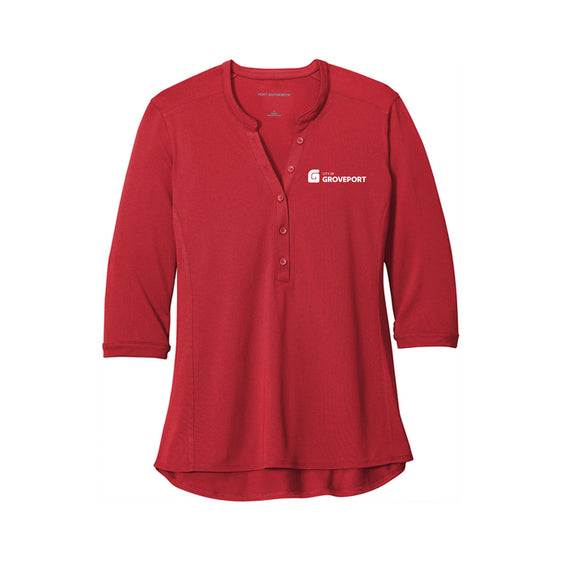 City of Groveport - Port Authority® Women's UV Choice Pique Henley