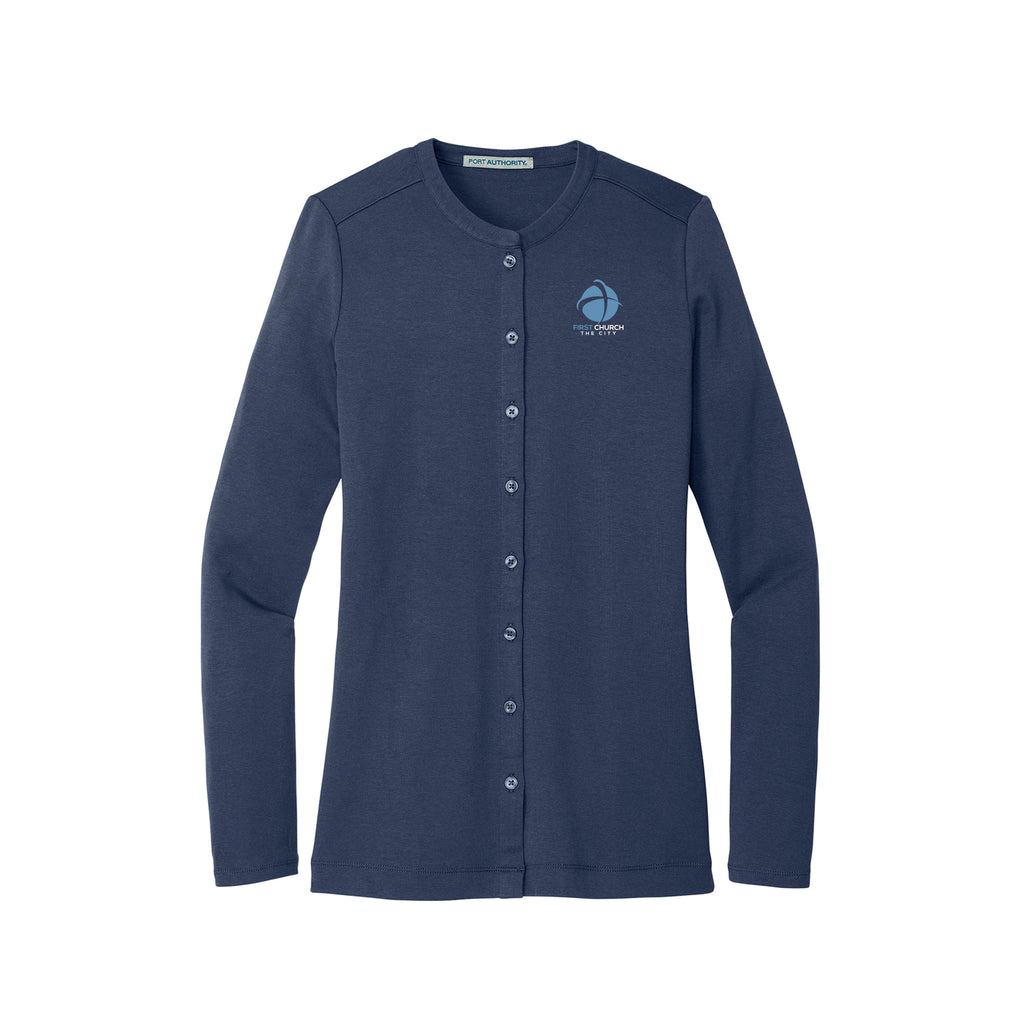 First Church The City - Port Authority® Women's Concept Stretch Button-Front Cardigan