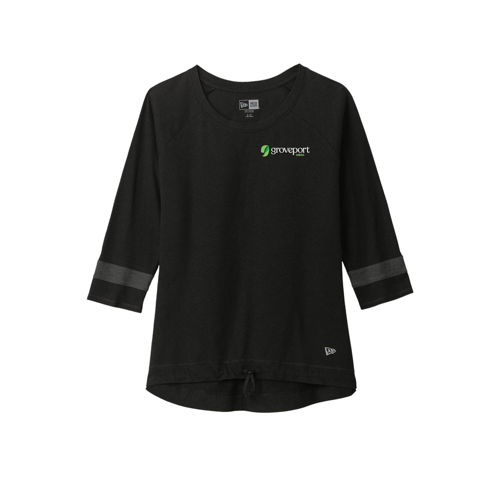 Groveport B&Z - New Era ® Ladies Tri-Blend 3/4-Sleeve Tee
