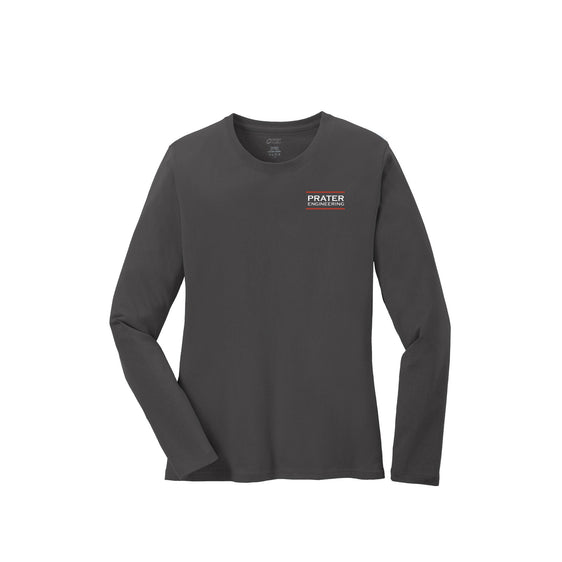 Prater Engineering - Port & Company® Ladies Long Sleeve Core Cotton Tee