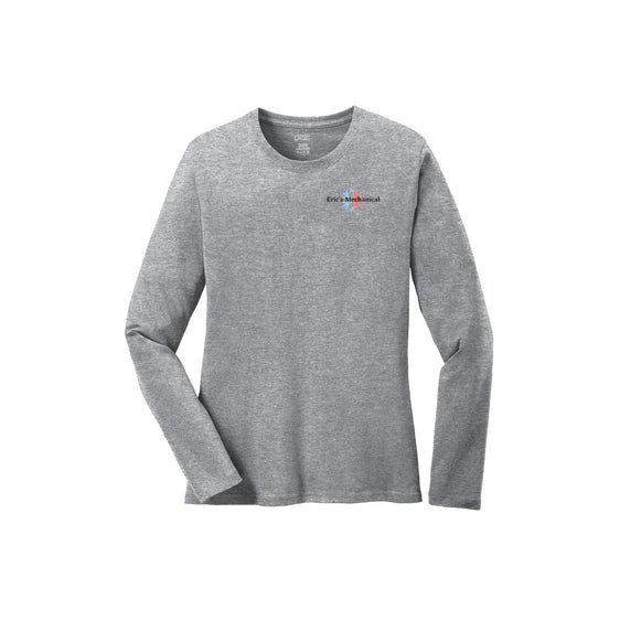 Eric's Mechanical - Port & Company® Ladies Long Sleeve Core Cotton Tee