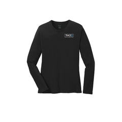 Trace3 Data & Analytics - Port & Company® Ladies Long Sleeve Core Cotton Tee - Left Chest Print