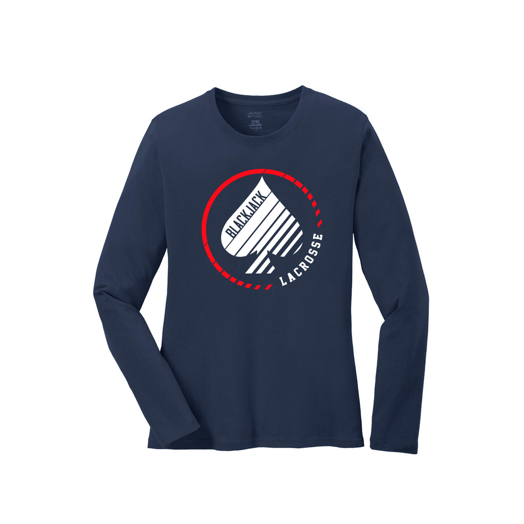 Blackjack Elite Lacrosse - Port & Company® Women's Long Sleeve Core Cotton Tee