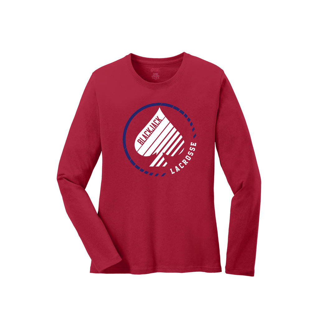 Blackjack Elite Lacrosse - Port & Company® Women's Long Sleeve Core Cotton Tee