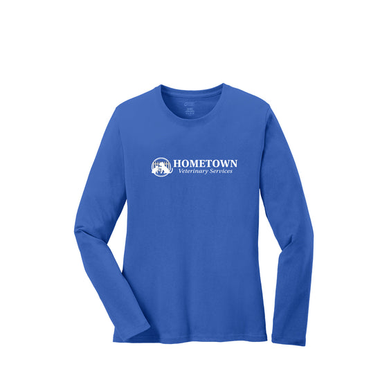 Hometown Veterinary - Port & Company® Ladies Long Sleeve Core Cotton Tee