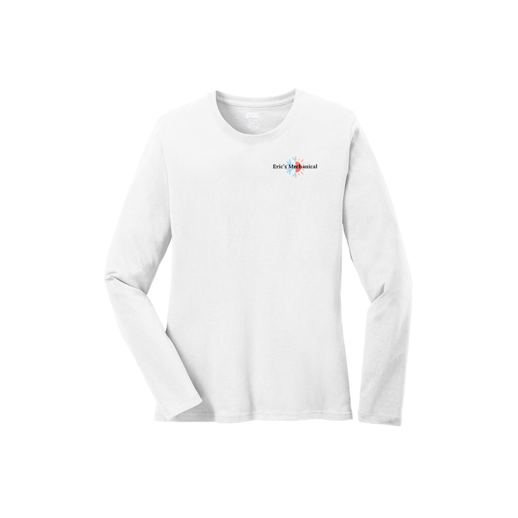 Eric's Mechanical - Port & Company® Ladies Long Sleeve Core Cotton Tee