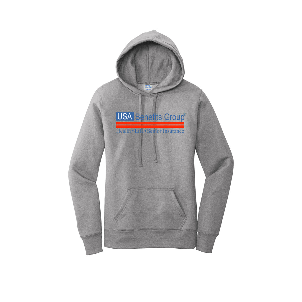 USA Benefits Group - Port & Company ® Ladies Core Fleece Pullover Hooded Sweatshirt