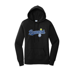 Brunswick Tennis - Port & Co™ Women's Core Fleece Pullover Hooded Sweatshirt