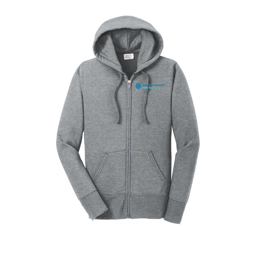 Speech Therapy For All - Port & Company® Women's Core Fleece Full-Zip Hooded Sweatshirt