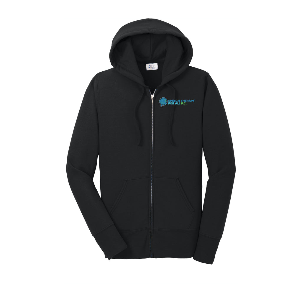 Speech Therapy For All - Port & Company® Women's Core Fleece Full-Zip Hooded Sweatshirt