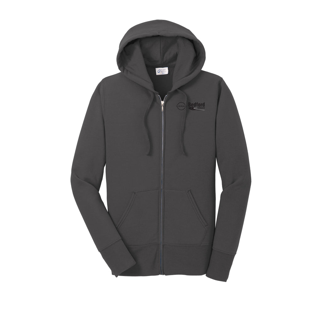 Bedford Nissan - Port & Company® Ladies Core Fleece Full-Zip Hooded Sweatshirt