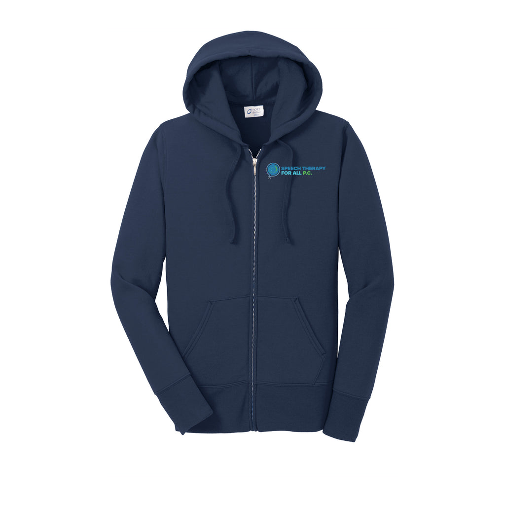 Speech Therapy For All - Port & Company® Women's Core Fleece Full-Zip Hooded Sweatshirt