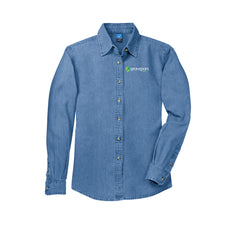 Groveport B&Z - Port & Company® - Ladies Long Sleeve Value Denim Shirt