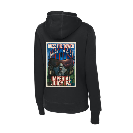 GrizzlyBird Brewing Company - Moon Logo & IPA Backs - Sport-Tek® Women's Pullover Hooded Sweatshirt