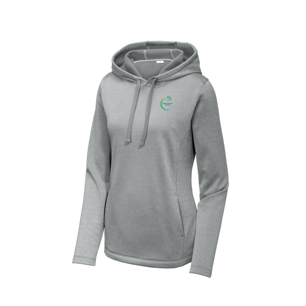 Lifespan Speech - Sport-Tek® Women's PosiCharge ® Sport-Wick® Heather Fleece Hooded Pullover