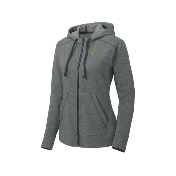 Lifespan Speech - Sport-Tek® Women's PosiCharge ® Tri-Blend Wicking Fleece Full-Zip Hooded Jacket