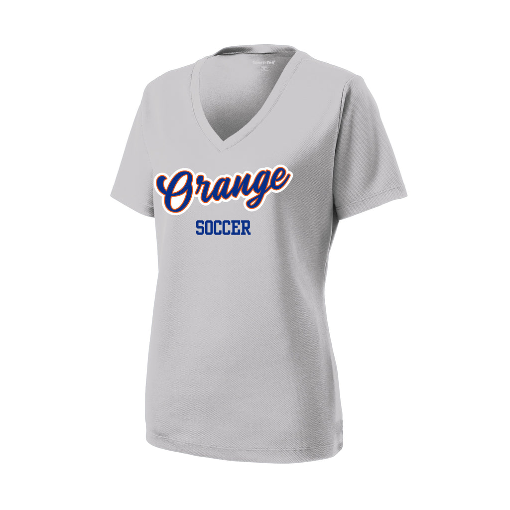 Olentangy Orange Soccer - Sport-Tek® Women's PosiCharge® RacerMesh® V-Neck Tee