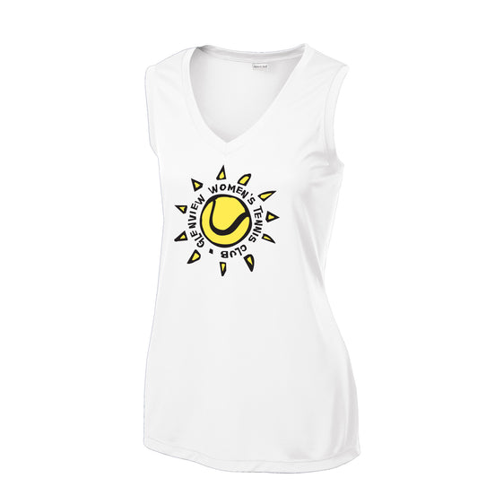 Glenview Women's Tennis - Sport-Tek® Ladies Sleeveless PosiCharge® Competitor™ V-Neck Tee
