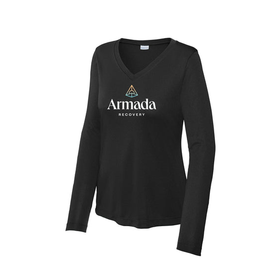 Armada Recovery - Sport-Tek® Ladies Long Sleeve PosiCharge® Competitor™ V-Neck Tee
