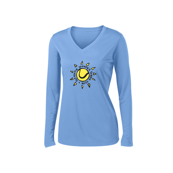 Glenview Women's Tennis - Sport-Tek® Ladies Long Sleeve PosiCharge® Competitor™ V-Neck Tee