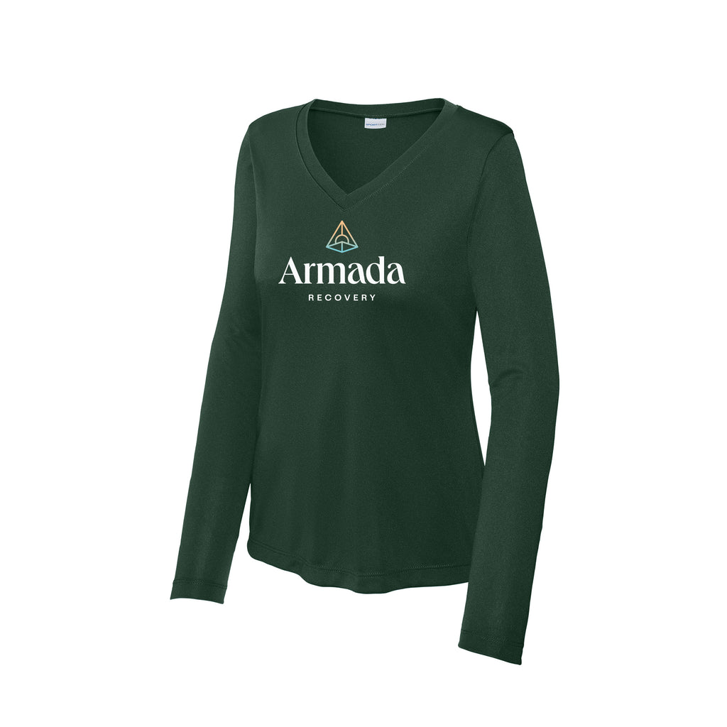 Armada Recovery - Sport-Tek® Ladies Long Sleeve PosiCharge® Competitor™ V-Neck Tee