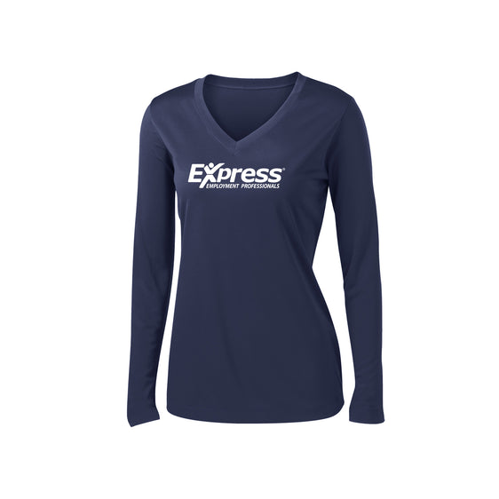 Express - Sport-Tek® Ladies Long Sleeve PosiCharge® Competitor™ V-Neck Tee