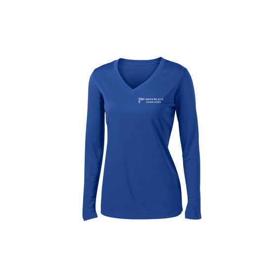 Parker Realty Associates - Sport-Tek® Ladies Long Sleeve PosiCharge® Competitor™ V-Neck Tee