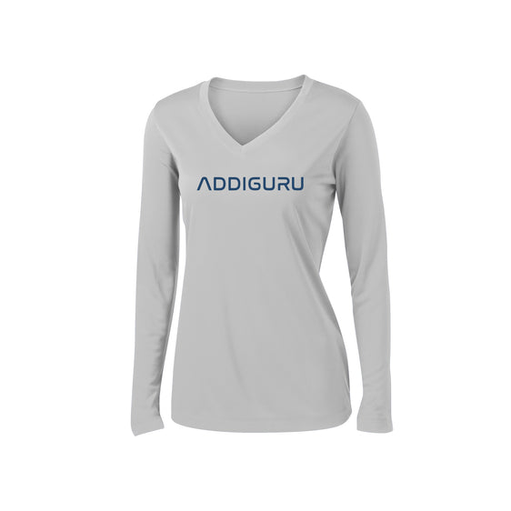 ADDIGURU - Sport-Tek® Ladies Long Sleeve PosiCharge® Competitor™ V-Neck Tee