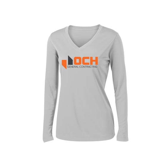 OCH - Sport-Tek® Ladies Long Sleeve PosiCharge® Competitor™ V-Neck Tee