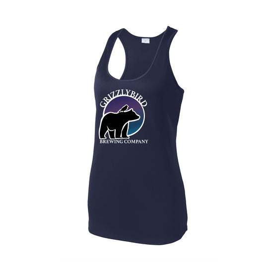 GrizzlyBird Brewing Company - Moon Logo - Sport-Tek® Women's PosiCharge® Competitor™ Racerback Tank