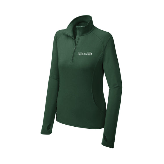 Green Cell - Sport-Tek® Ladies Sport-Wick® Stretch 1/4-Zip Pullover