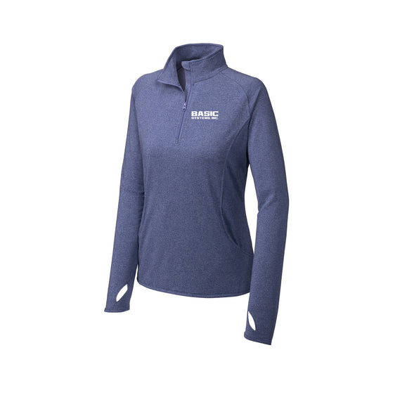 Basic Systems - Sport-Tek® Ladies Sport-Wick® Stretch 1/4-Zip Pullover
