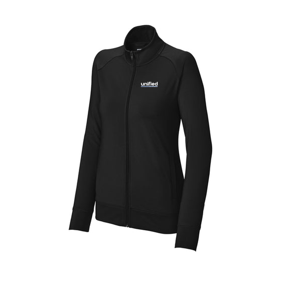 Unified Life Insurance - Sport-Tek® Women's Sport-Wick® Stretch Full-Zip Cadet Jacket