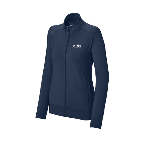 Alta - Sport-Tek® Women's Sport-Wick® Stretch Full-Zip Cadet Jacket