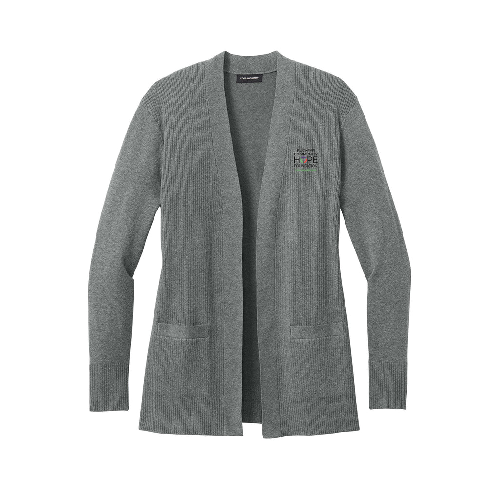 Buckeye Community Hope - Port Authority® Women’s Easy Care Open-Front Cardigan Sweater