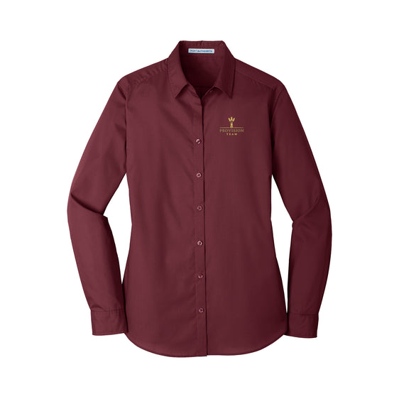 Provision Team - Port Authority® Women's Long Sleeve Carefree Poplin Shirt
