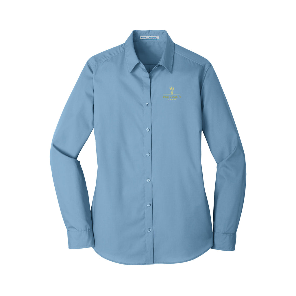 Provision Team - Port Authority® Women's Long Sleeve Carefree Poplin Shirt