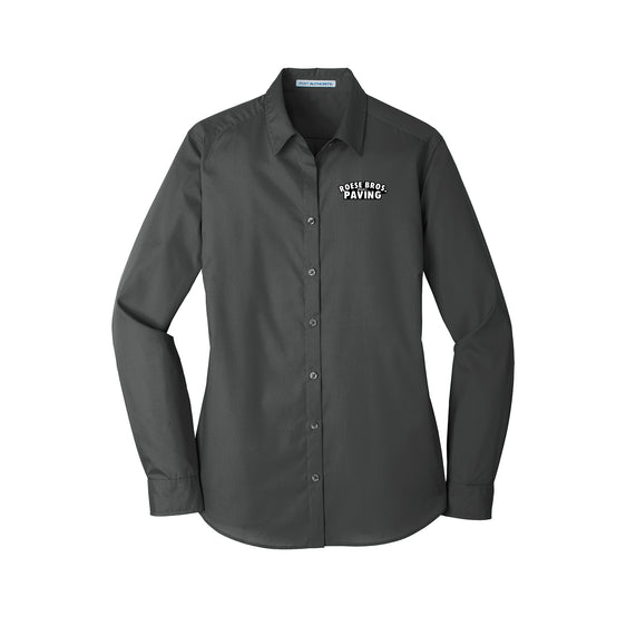 Roese Bros. Paving - Port Authority® Ladies Long Sleeve Carefree Poplin Shirt